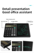 12-digit calculator with a built-in LCD writing tablet.