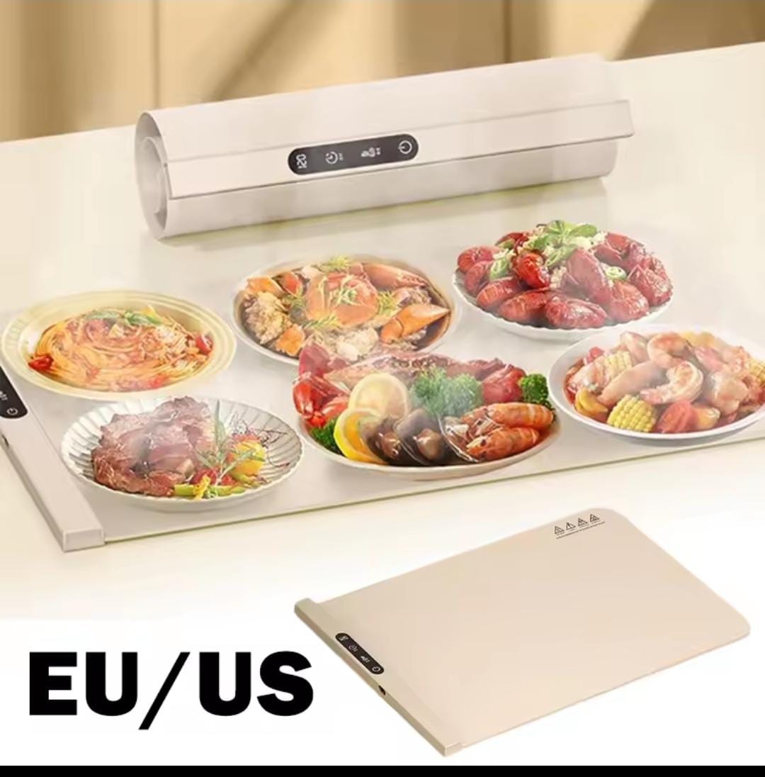 Electric Food Warmer Plate 10s Fast Heating Foldable Dining Mat Warming Tray for Home Party Kitchen Essential
